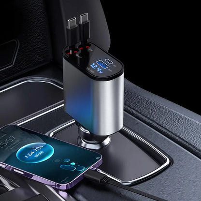 4 IN 1 Retractable Phone Car Charger